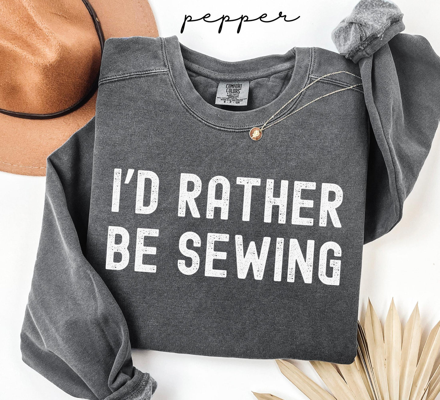 Retro Sewing Comfort Colors® Rather Be Sewing Sweater