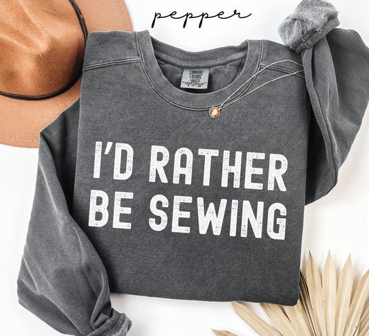 Retro Sewing Comfort Colors® Rather Be Sewing Sweater