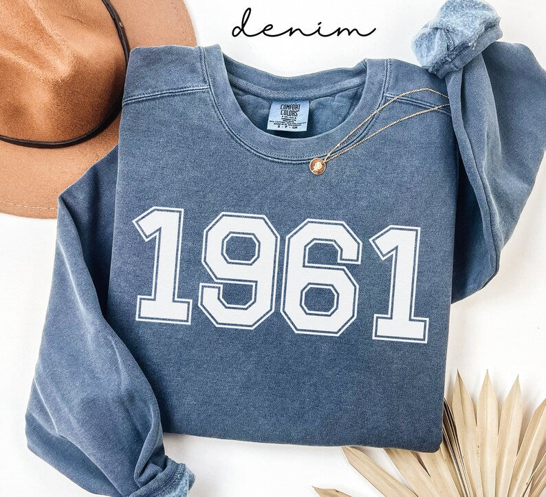 Denim 1961 Birthday Sweatshirt