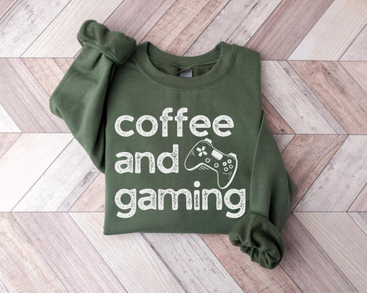 Retro Coffee and Gaming Sweatshirt
